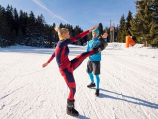 Exercice de coordination pour le ski